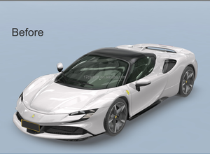 Alerón trasero de fibra de carbono completamente seco estilo OEM para <span class=keywords><strong>Ferrari</strong></span> SF90 actualizado a SF90XX 2023 + - Product Image 5
