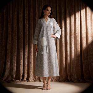 Robe Abaya de Luxe Personnalisée Brodée en Polyester de Haute Qualité Élégante et Stylée pour les Occasions Spéciales pour Femmes Musulmanes - Product Image 2