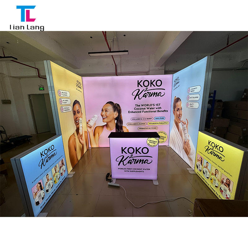 10ft Collapsible Reusable Custom Advertising Promotion Fabric Aluminum ...