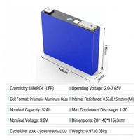 Grosir Sel Baterai LiFePO4 AUSLI 3.2V 50Ah Grade A Prismatic 2000 Siklus untuk OEM EV Golf Cart Penyimpanan Energi Surya