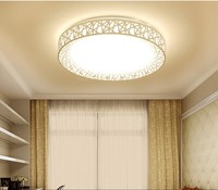 Plafonnier carré rond en fer acrylique blanc pour salon, chambre à coucher, moderne, simple, créatif, décor, led