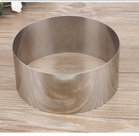Cetakan Kue Tart Ring Mousse Bulat Stainless Steel Grosir, Alat Kue 4/5/6/7/8/10 Inch