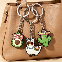 Porte-clés en PVC promotionnels sur le thème mexicain, porte-clés personnalisés en silicone avec lettres, porte-clés en caoutchouc
