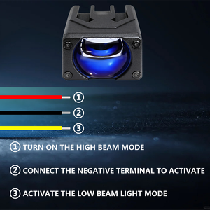 Luz de Conducción Mini de Doble Color Carolyn <span class=keywords><strong>Blue</strong></span> Lens, Luces Antiniebla LED de Alta y Baja Intensidad para Motocicletas y Automóviles - Product Image 5