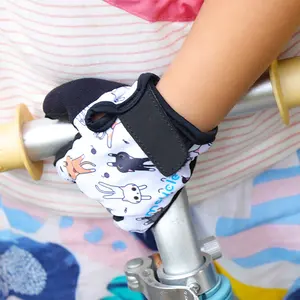 Guantes de ciclismo antideslizantes de medio dedo para niños, venta al por mayor, para bicicleta de equilibrio