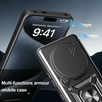 Fenêtre de caméra coulissante étuis de téléphone portable pour Honor X7c X8c X9c 4G 5G porte-anneau Protection de caméra béquille antichoc couverture arrière