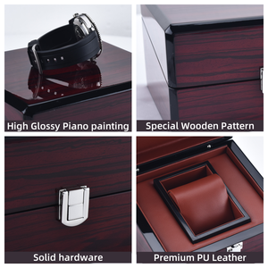 Hộp đựng đồng hồ gỗ cao cấp, thiết kế riêng, in logo, bán buôn Laihe, chất liệu MDF - Product Image 3