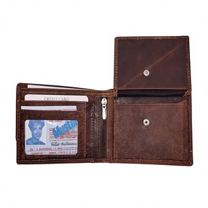 Customized BS INTERNATIONAL Men's 100% Waterproof Genuine Leather Wallet 5 Inch Short Embroidery <b>Letter</b> Decoration Open Fashion - Product Image 2