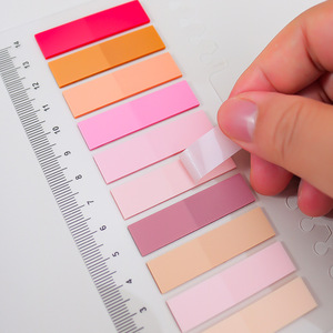 Morandi Index Transparent PET <b>Label</b> Sticker With Ruler Tearable Highlight Mark Reusable <b>Sticky</b> Notes For Students - Product Image 3