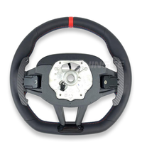 Volant personnalisé de style CS adapté aux modèles M340i M3 M4 m G05/G06/G08/G14/G15/G16/G20/G21, en cuir et fibre de carbone, volant sport BMW