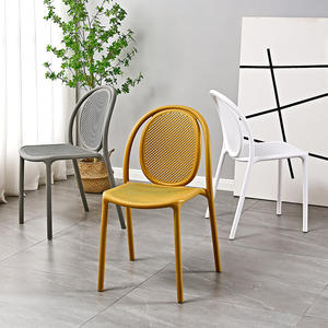 Cafe Restaurant otel okul parkı Villa atölye yemek için ergonomik açık ağır plastik bahçe sandalyesi Modern tasarım - Product Image 4