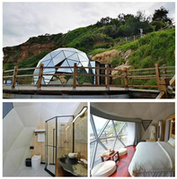 Location de dôme géodésique Igloo occultant, dôme transparent extérieur, dôme en verre trempé 4/5/6/7/8M