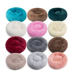factory lower MOQ mix colors winter warm plush dog pet bed sofa cat beds pet beds for small pets