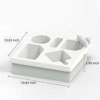 Plateau porte-gobelets rotatif en silicone antidérapant et étanche pour canapé, lit, voiture, cuisine, salle de bain, bureau, avec support de téléphone et compartiment à collations