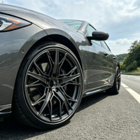 Nouvelles jantes en alliage d'aluminium forgé, design monobloc concave doré, finition chromée, décalées, 18-24 pouces, 5x112 114.3 120, compatibles avec Audi
