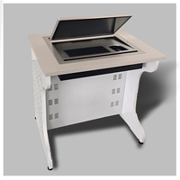 Bureau d'ordinateur étudiant de haute qualité pour salle d'ordinateurs en classe Design rabattable avec écran LCD caché