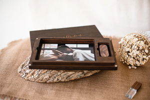 Junji Gỗ Bộ Nhớ Hộp Ảnh Cho 4*6 "Và USB Ổ Đĩa <span class=keywords><strong>Flash</strong></span> Đám Cưới Gỗ Lưu Niệm Hộp Cho Ảnh Hộp Gỗ - Product Image 5