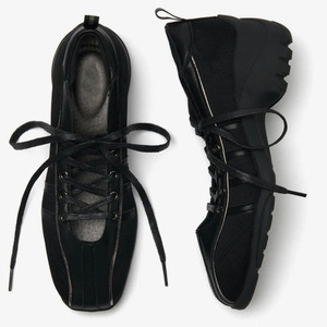 Baskets blanches et grises à lacets pour femmes, style rétro Y2K, chaussures de sport décontractées de type ballerines - Product Image 3