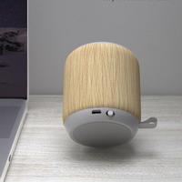 Nuevo Modelo de Bocina Inalámbrica Portátil con Bluetooth, Bocina Luminosa de Bambú con Luz LED