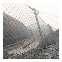 Treillis métallique en acier Barrière de roche Clôture Tissé Passif Pente Système de sécurité Soudage Rockfall Protection de pente Filet de câble métallique
