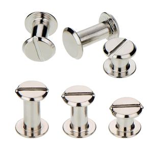M5 * 4,5,6,8,10,12 rivetti argento Chicago viti per riparazione artigianale in pelle - Product Image 1