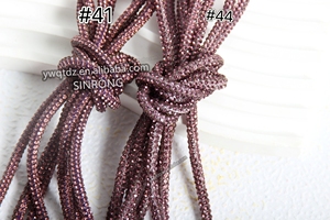 4mm 6-Hàng phai kháng Rhinestone dây với thủy tinh thạch cho hàng may mặc trang trí trang trí - Product Image 3