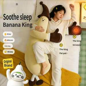 Oreiller de sommeil pour filles et femmes enceintes, avec compression chaude apaisante pour les jambes et le ventre, en coton avec rembourrage en coton PP, forme banane - Product Image 2