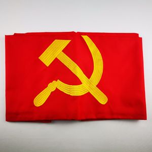 Прямая поставка с завода 210D нейлон 3x5ft вышитый советский флаг СССР - Product Image 6