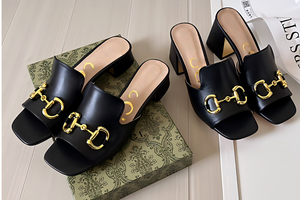 Chaussures d'extérieur élégantes pour femmes Yearning en véritable peau de mouton, antidérapantes, à bout ouvert, talon souple, respirantes et confortables pour l'hiver et l'automne - Product Image 2