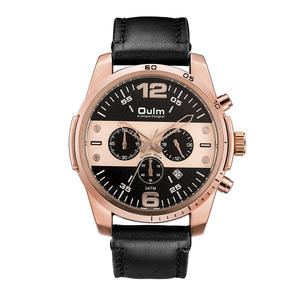Usine Quartz <span class=keywords><strong>Montre</strong></span> Intelligente Fournisseur Bas <span class=keywords><strong>Prix</strong></span> <span class=keywords><strong>Oulm</strong></span> 3815 En Cuir Véritable Étanche <span class=keywords><strong>Montre</strong></span>-Bracelet Décontractée avec <span class=keywords><strong>Prix</strong></span> Calendrier - Product Image 1