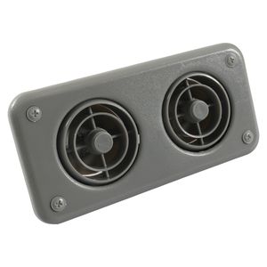 Sortie double grise - Grille d'aération - Compatible avec : Machines de chantier et véhicules de rénovation 190 x 92 mm Climatisation Grille d'aération - Product Image 1