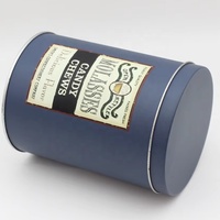 Boîte de rangement ronde haut de gamme pour thé, petite boîte en fer blanc vintage, personnalisable, hermétique, pour matcha, grains de café, emballage métallique pour biscuits