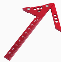 Jauge de traçage centrale en aluminium pour cercles, marqueur de ligne médiane verticale et à 45° °   Règle de mesure d'angle droit pour le travail du bois