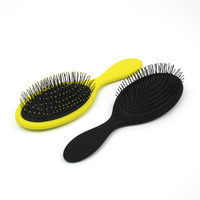 Faible QUANTITÉ MINIMALE DE COMMANDE En Plastique Curling Styler Barbier Massage Detengle Antistatique En Nylon Padel Personnalisé Autour Anti-Frisottis Brosse À Cheveux