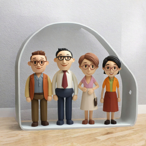 Figuras Familiares Personalizadas de PVC, Mini Muñecos de Personajes de Dibujos Animados, Figuras de Acción Decorativas a Escala 1:12, OEM - Product Image 3