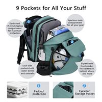 Mochila de Viaje Unisex para Portátil, Aprobada para Vuelo |   Bolsa de Ordenador Impermeable de Poliéster de 17.3 Pulgadas, Mochila Casual para el Fin de Semana