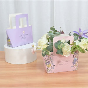 Cartes de mariage de luxe en gros facile à transporter boîtes à <span class=keywords><strong>bouquet</strong></span> de fleurs à impression personnalisée - Product Image 4