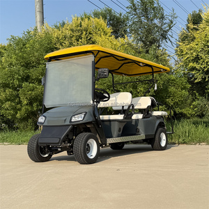 Carro Eléctrico Turístico Completamente Equipado con Cortina Antilluvia, Luces de Advertencia y Asientos de Lujo, Buggy de 6 Plazas para Transporte VIP en Resorts - Product Image 4