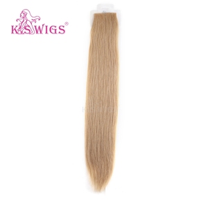 Extensiones de Cabello Humano con Cinta Adhesiva Sin Costuras de Alta Calidad K.SWIGS, Cabello Liso Natural Negro, Castaño y Rubio, Suave y Sedoso - Product Image 2