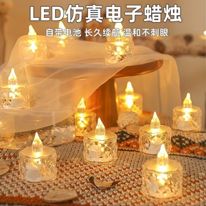 Bougie électronique LED décorative sans flamme, alimentée par piles, pour anniversaire, ambiance romantique - Product Image 2