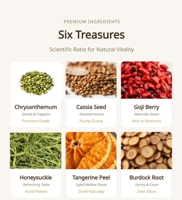 Baik untuk Kesehatan Hati Teh Herbal Alami Krisan, Honeysuckle, Goji Berry, dan Biji Cassia Teh Terbaik untuk Sakit Tenggorokan