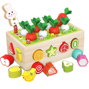 Zhiqu in legno multifunzione drag quiz box giocattolo per bambini <span class=keywords><strong>puzzle</strong></span> per educazione precoce geometria abbinata a blocchi di rimorchio - Product Image 1