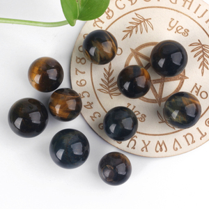 <b>Mini</b> Crystal Sphere Wholesale Good Quality Natural Small Tiger Eye Stone Ball Spheres for Decoration - Product Image 1