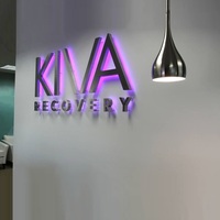 Enseigne murale en acrylique 3D personnalisée avec bandes LED étanches pour les entreprises, les hôpitaux, les bureaux, les bâtiments et les magasins - Utilisation intérieure/extérieure