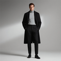 JXKRSZF Manteau de Laine Homme Personnalisé pour Pères, Meilleure Offre, Manteau de Laine Chaud et Épais 3/4 pour Homme