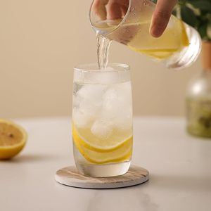 <span class=keywords><strong>Sous</strong></span>-verres en céramique avec base en liège <span class=keywords><strong>Sous</strong></span>-verres ronds avec énonciations humoristiques Décoration de salle de bar antidérapante Cadeau de pendaison de crémaillère - Product Image 2