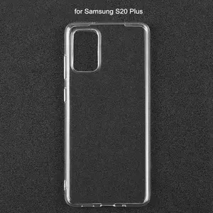 Accesorios para teléfono móvil, funda suave de TPU transparente en blanco para Samsung Galaxy S20 Plus, venta al por mayor