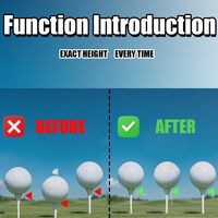 Outil de réglage de la hauteur du tee de golf, aide à l'entraînement de golf, outil de réglage de la hauteur du tee, outil d'élévation du tee, marqueur de balle