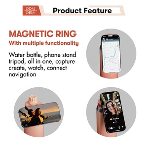 Geïsoleerde magnetische roestvrijstalen milieuvriendelijke waterfles met grote capaciteit, MagSafe-compatibele telefoonhouder, houdt koud 6-12 uur - Product Image 4