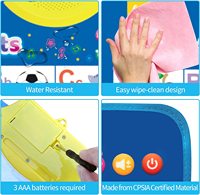 Tabla de Alfabeto Electrónica Interactiva, Juguete Educativo para Niños Pequeños de 2 a 4 Años, Material Plástico, Certificado EN71, Empaquetado a Color